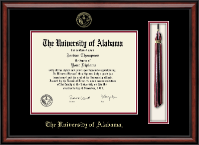The University of Alabama Tuscaloosa diploma frame - Tassel & Cord Diploma Frame in Southport