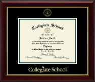 Collegiate School diploma frame - Gold Embossed Diploma Frame in Gallery