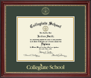Collegiate School diploma frame - Gold Embossed Diploma Frame in Kensington Gold