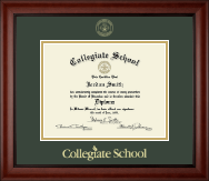 Collegiate School diploma frame - Gold Embossed Diploma Frame in Cambridge