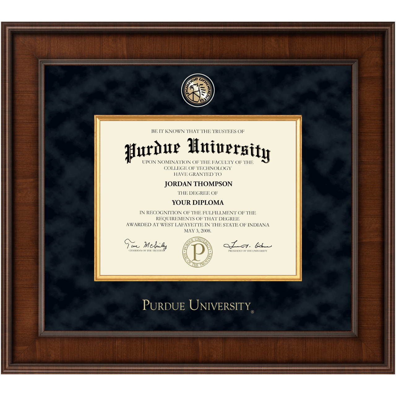 Purdue Diploma Frames Church Hill Classics