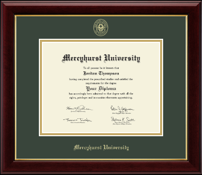 Mercyhurst University diploma frame - Gold Embossed Diploma Frame in Gallery
