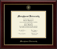 Mercyhurst University diploma frame - Gold Embossed Diploma Frame in Gallery