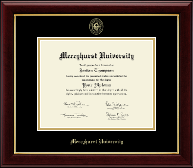 Mercyhurst University diploma frame - Gold Embossed Diploma Frame in Gallery