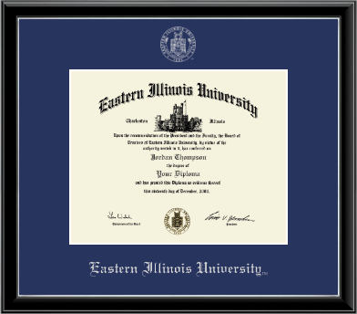 Eastern Illinois University diploma frame - Silver Embossed Diploma Frame in Onexa Silver