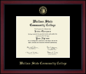 Wallace State Community College Gold Embossed Diploma Frame in Academy