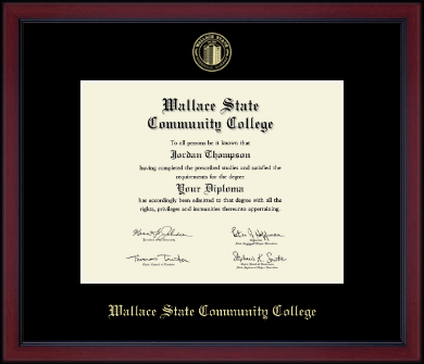 Wallace State Community College diploma frame - Gold Embossed Diploma Frame in Academy
