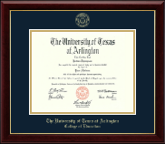 The University of Texas at Arlington diploma frame - Gold Embossed Diploma Frame in Gallery