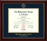 The University of Texas at Arlington diploma frame - Gold Embossed Diploma Frame in Gallery