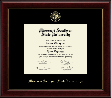 Missouri Southern State University diploma frame - Gold Embossed Diploma Frame in Gallery