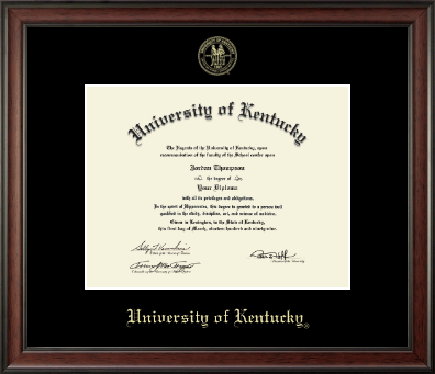 University of Kentucky diploma frame - Gold Embossed Diploma Frame in Studio
