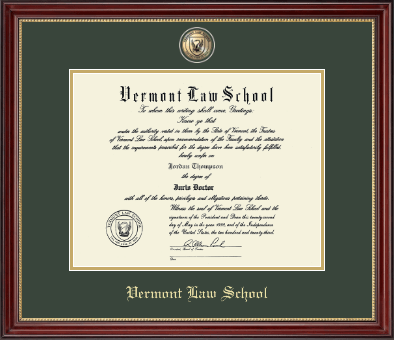 Vermont Law School diploma frame - Masterpiece Medallion Diploma Frame in Kensington Gold