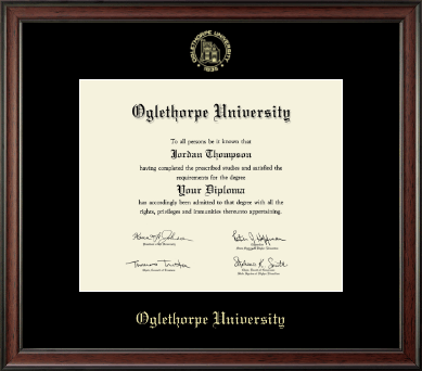 Oglethorpe University diploma frame - Gold Embossed Diploma Frame in Studio