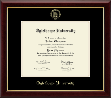 Oglethorpe University diploma frame - Gold Embossed Diploma Frame in Gallery