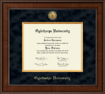 Oglethorpe University  Presidential Gold Engraved Diploma Frame in Madison