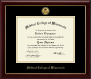 Medical College of Wisconsin Gold Engraved Medallion Diploma Frame in Gallery