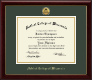 Medical College of Wisconsin diploma frame - Gold Engraved Medallion Diploma Frame in Gallery