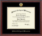 Medical College of Wisconsin Gold Engraved Medallion Diploma Frame in Signature