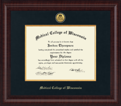 Medical College of Wisconsin diploma frame - Presidential Gold Engraved Diploma Frame in Premier