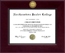 Northeastern Junior College diploma frame - Century Gold Engraved Diploma Frame in Cordova