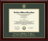 William & Mary diploma frame - Gold Embossed Diploma Frame in Gallery