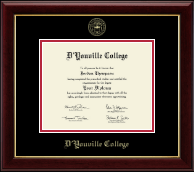 D'Youville College diploma frame - Gold Embossed Diploma Frame in Gallery