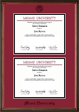 Miami University diploma frame - Double Diploma Frame in Williamsburg