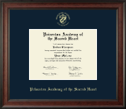 Princeton Academy of the Sacred Heart diploma frame - Gold Embossed Diploma Frame in Studio