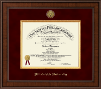 Philadelphia University Presidential Gold Engraved Diploma Frame in Madison