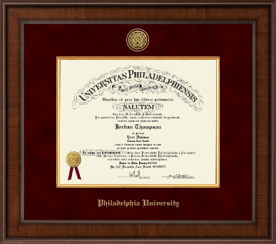 Philadelphia University diploma frame - Presidential Gold Engraved Diploma Frame in Madison