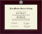 New Mexico Junior College Century Silver Engraved Diploma Frame in Cordova