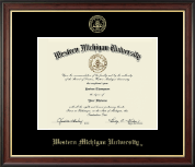 Western Michigan University diploma frame - Gold Embossed Diploma Frame in Studio Gold