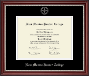 New Mexico Junior College Silver Embossed Diploma Frame in Kensington Silver
