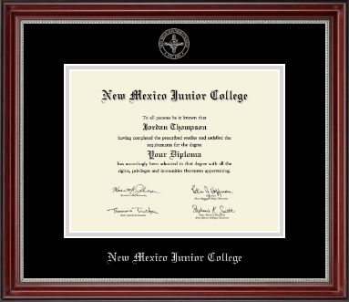 New Mexico Junior College diploma frame - Silver Embossed Diploma Frame in Kensington Silver