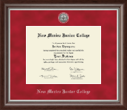 New Mexico Junior College diploma frame - Silver Engraved Medallion Diploma Frame in Devonshire