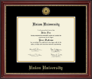 Union University diploma frame - Gold Engraved Medallion Diploma Frame in Kensington Gold