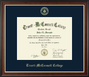 Truett McConnell College Gold Embossed Diploma Frame in Studio Gold