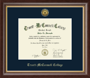 Truett McConnell College Gold Engraved Medallion Diploma Frame in Hampshire