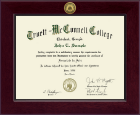 Truett McConnell College Century Gold Engraved Diploma Frame in Cordova