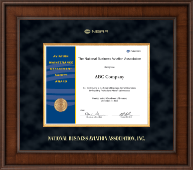 National Business Aviation Association certificate frame - Presidential Edition Certificate Frame in Madison