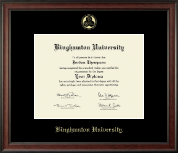 Binghamton University Gold Embossed Diploma Frame in Studio