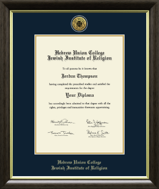 Hebrew Union College diploma frame - Gold Engraved Medallion Diploma Frame in Hampshire