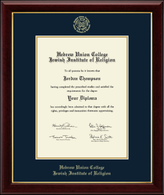 Hebrew Union College diploma frame - Gold Embossed Diploma Frame in Gallery