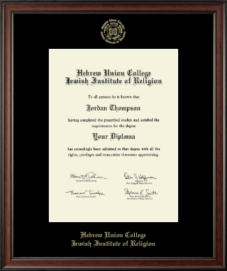 Hebrew Union College diploma frame - Gold Embossed Diploma Frame in Studio