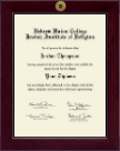 Hebrew Union College - Jewish Institute of Religion Century Gold Engraved Diploma Frame in Cordova