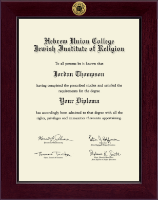 Hebrew Union College diploma frame - Century Gold Engraved Diploma Frame in Cordova