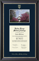 Valley Forge Military College diploma frame - Campus Scene Edition Diploma Frame in Noir