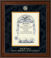 The Citadel The Military College of South Carolina Presidential Masterpiece Diploma Frame in Madison
