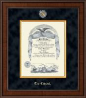 The Citadel The Military College of South Carolina diploma frame - Presidential Masterpiece Diploma Frame in Madison