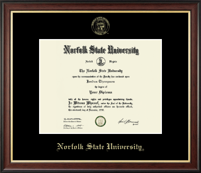 Norfolk State University diploma frame - Gold Embossed Diploma Frame in Studio Gold